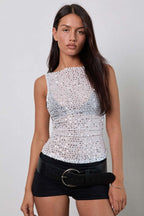 Casual Sequin Bodycon Tank Top