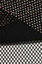 Sexy Rhinestone Mesh Bodycon Mini Skirt