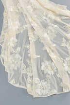 Strapless Slim Fit Floor Length Mesh Prom Dress