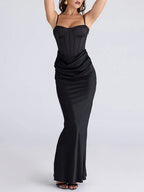 Bianca Corset Ruched Maxi Dress