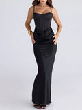 Bianca Corset Ruched Maxi Dress