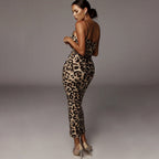 Leopard&Snake Print Strappy Bodycon Dress BLG1221