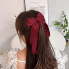 Black and White Bow Top Clip Hair Accessory