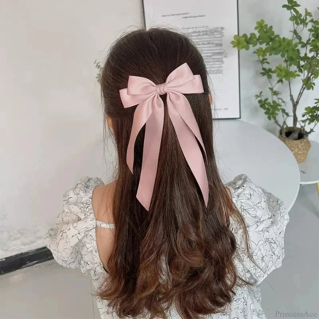 Black and White Bow Top Clip Hair Accessory