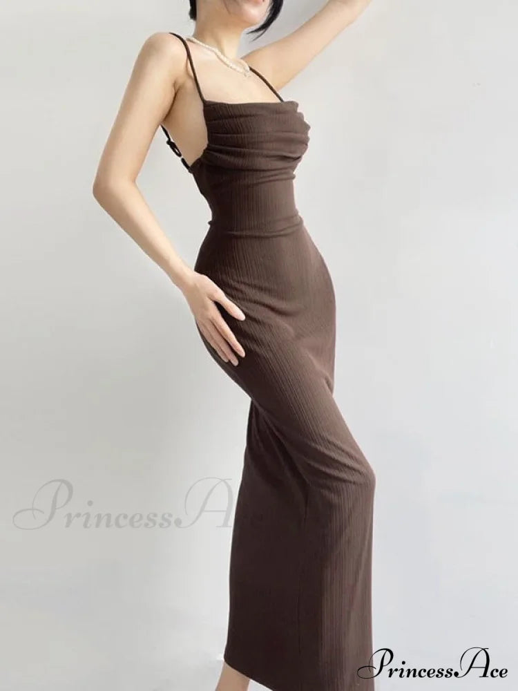 Black Backless Bodycon Dress