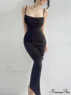 Black Backless Bodycon Dress