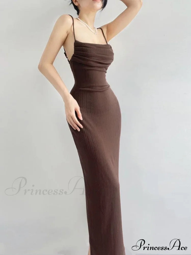 Black Backless Bodycon Dress