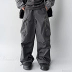 Black Baggy Cargo Streetwear Pants