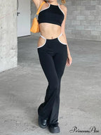Black Button Graceful Down Corset Top
