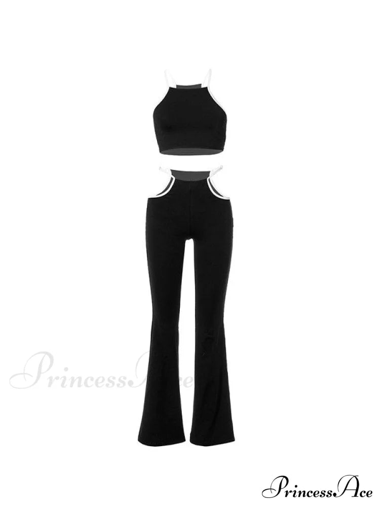 Black Button Graceful Down Corset Top