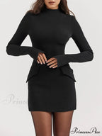 Black Elegant Mini Dress