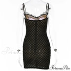 Black Lace Stylish Layered Maxi Dress