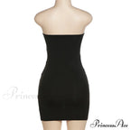 Black Mesh Bandage Charming Bodycon Mini Tube Dress