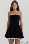 Black Velvet Off Charming The Shoulder Dress