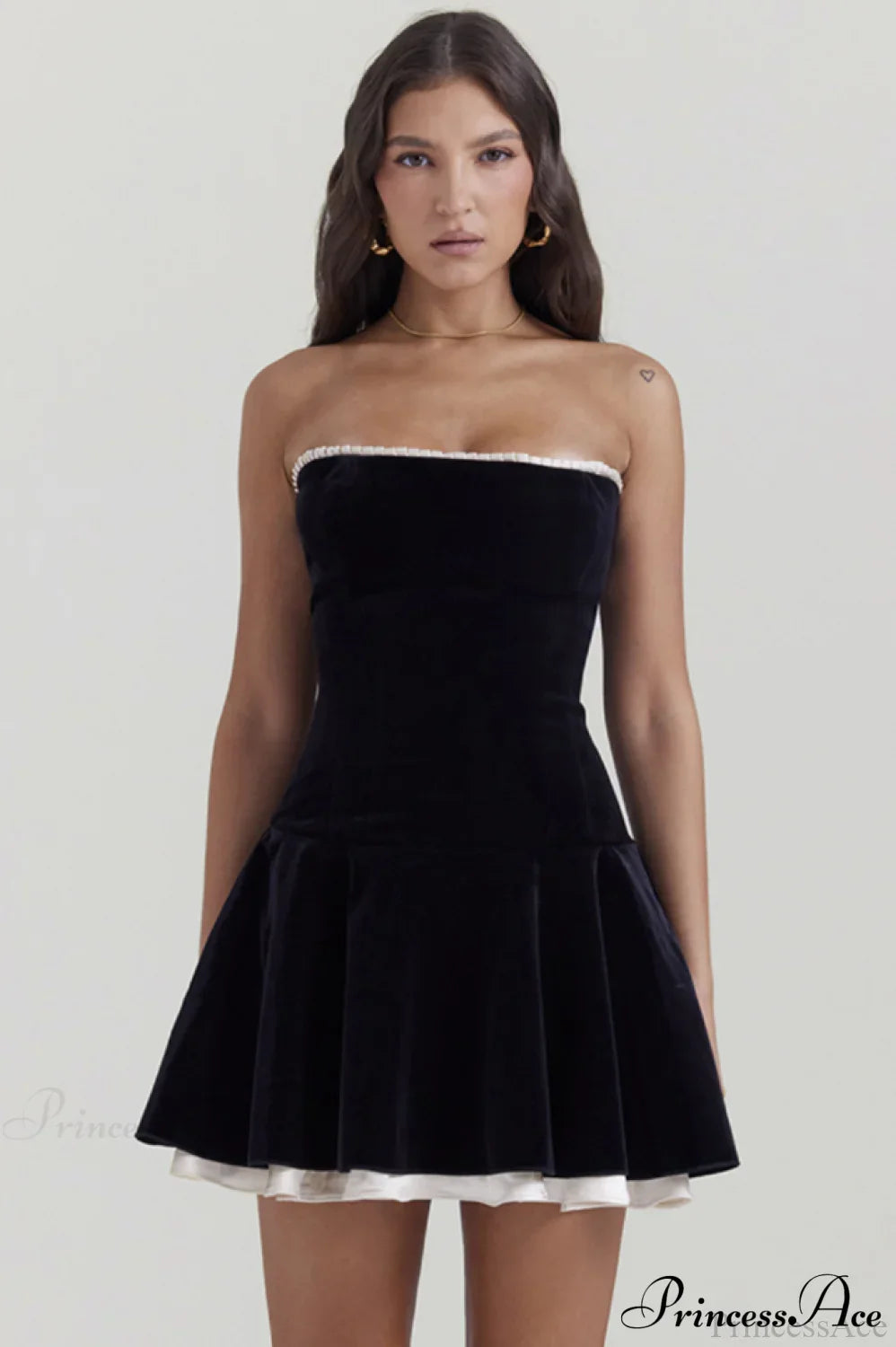 Black Velvet Off Charming The Shoulder Dress