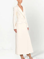 Blazer Notched Collar Double-Breasted Overcoat
