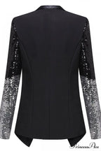 Blazer With Stylish Sequins Sleeve