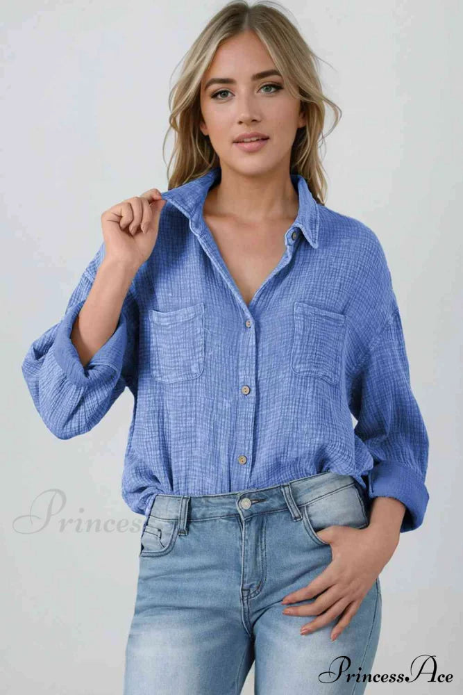 Blouse Textured with Buttons