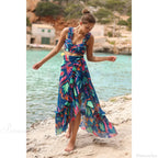 Blue Demon Eye High Waist Two Piece Set