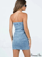 Blue Jean Beauty Charming Bodycon Denim Mini Dress