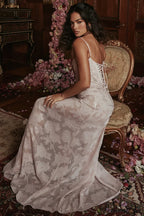 Blush of Elegance Charming Lace Maxi Dress