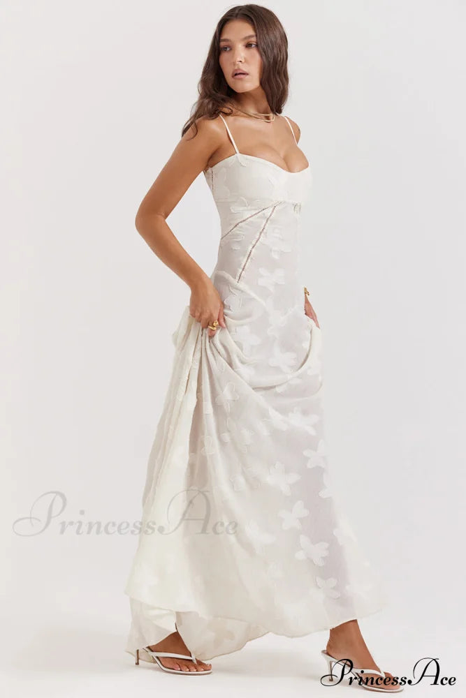 Blush of Elegance Charming Lace Maxi Dress