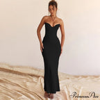 Bodycon - Off-Shoulder Fishbone Party Gown Club for Strapless Elegant Full-Length Women Night Gown