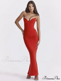 Bodycon - Off-Shoulder Fishbone Party Gown Club for Strapless Elegant Full-Length Women Night Gown