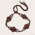 Bohemian Dark Beach Plaited Waist Cord Belt