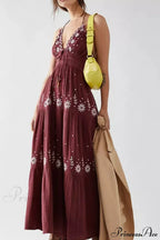 Bohemian Flower Beach Holiday Boho Dress