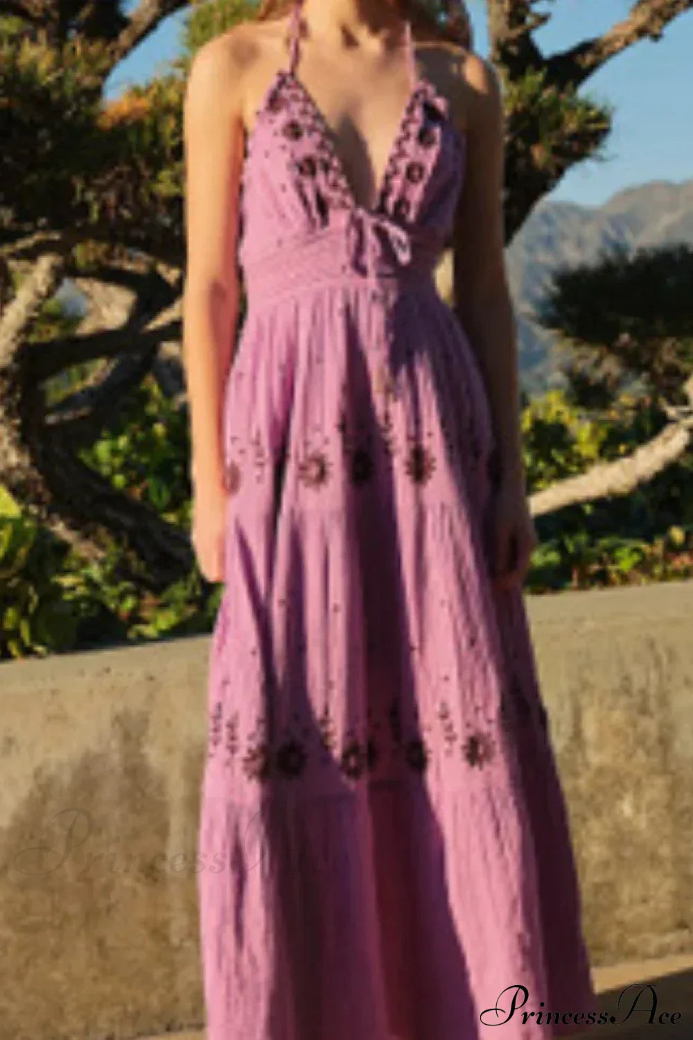 Bohemian Flower Beach Holiday Boho Dress
