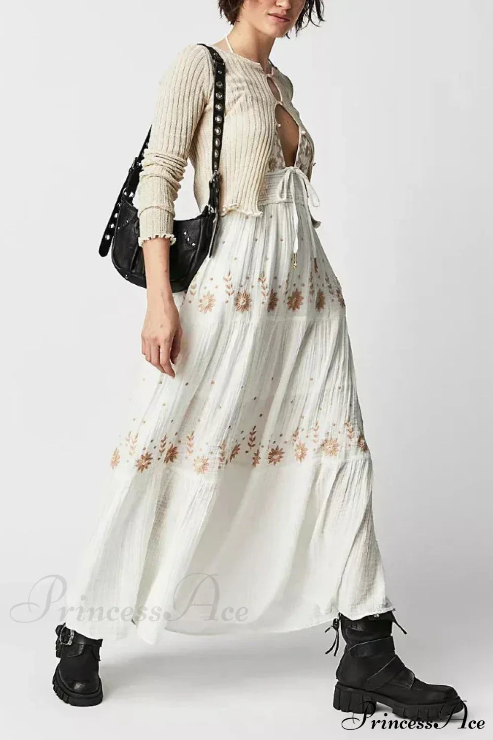 Bohemian Flower Beach Holiday Boho Dress