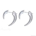 Bohemian Gilded Silvery Lunar Horn Stud Earring