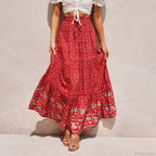 Bohemian Lace High Waist Slim Floral Skirt