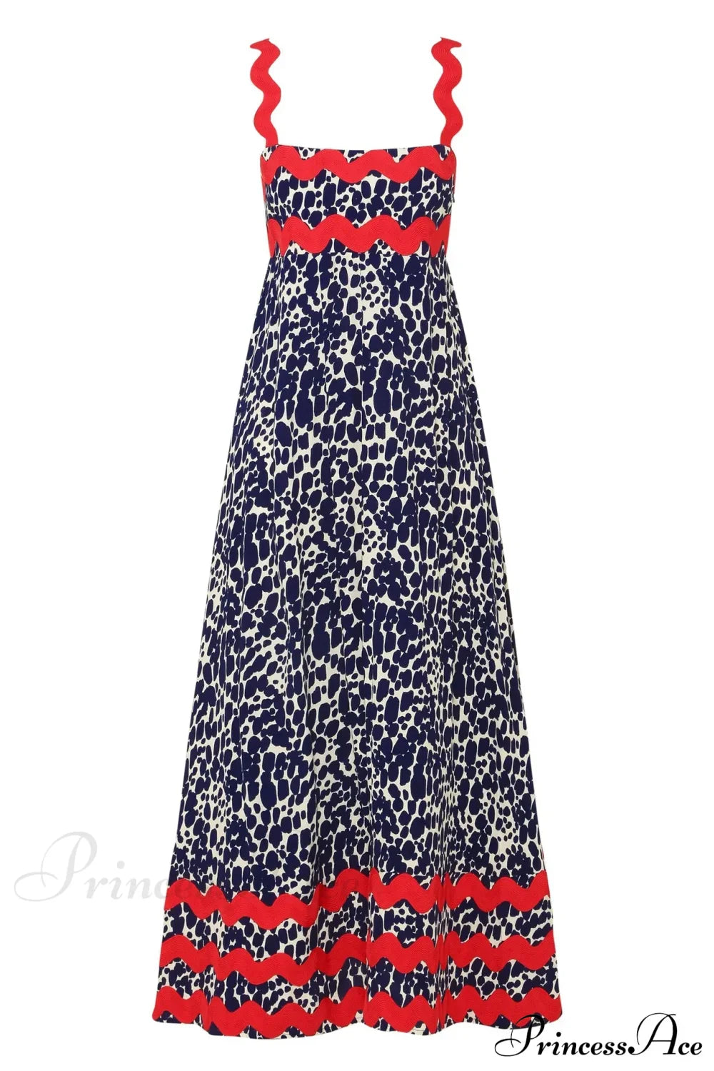 Bohemian Summer Printed A-Line Sexy Backless Spaghetti Strap Boho Dress
