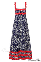 Bohemian Summer Printed A-Line Sexy Backless Spaghetti Strap Boho Dress