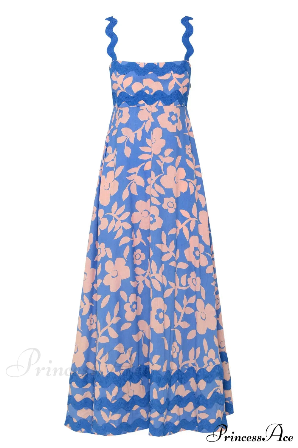 Bohemian Summer Printed A-Line Sexy Backless Spaghetti Strap Boho Dress