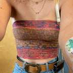 Boho Bandeau Off-Shoulder Tube Crop Top