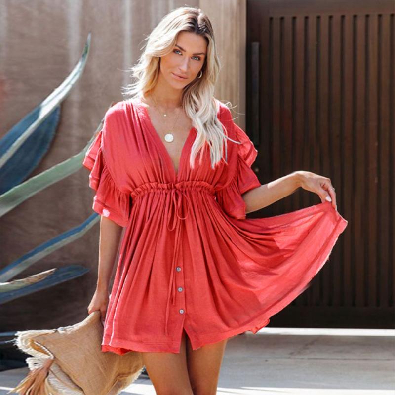 Beach Summer Cover Up Mini Dress