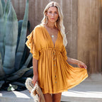 Beach Summer Cover Up Mini Dress