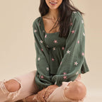 Boho Floral Print Peplum Top