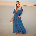 Boho Casual Summer Beach Cover Up Dress