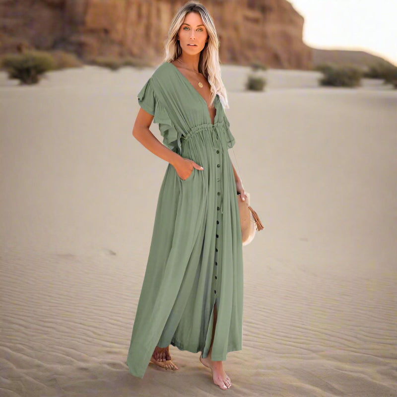 Boho Casual Summer Beach Cover Up Dress