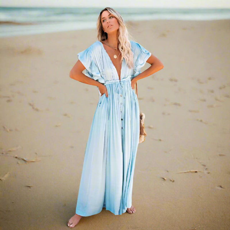 Boho Casual Summer Beach Cover Up Dress