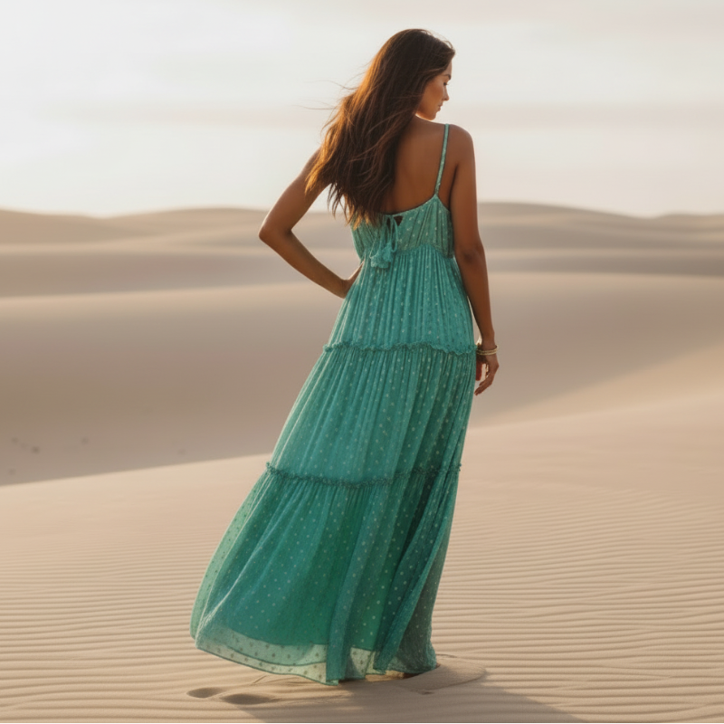 Bohemian Floral Maxi Sundress