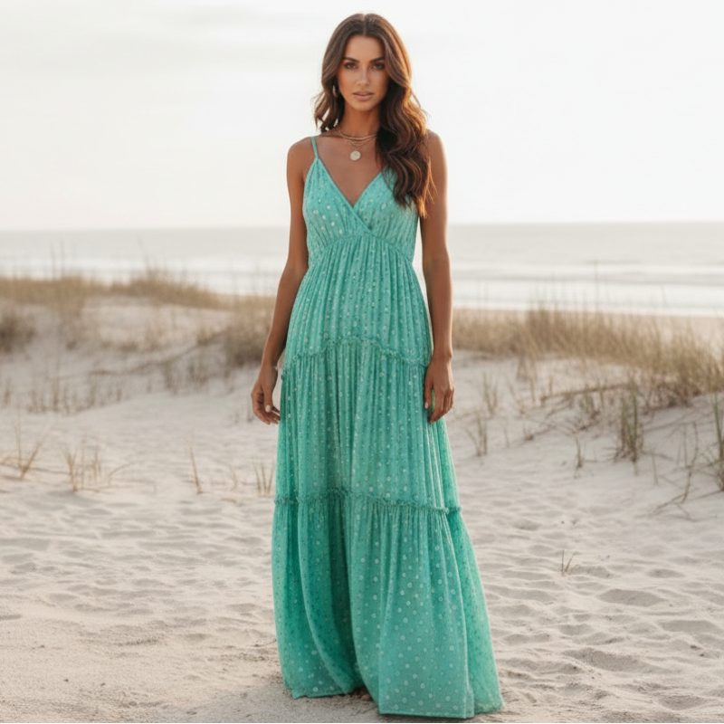 Bohemian Floral Maxi Sundress