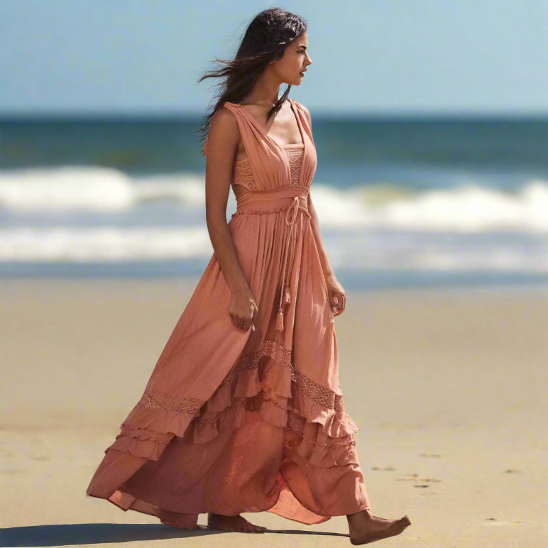 Boho Summer Beach Maxi Dress