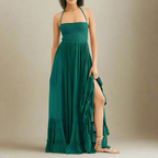 Hippie Backless Halter Dress