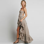 Hippie Backless Halter Dress