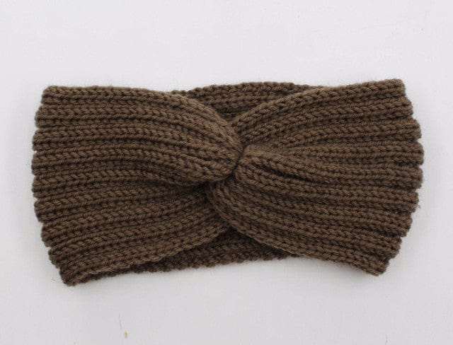 Knit Headband Knot Cross